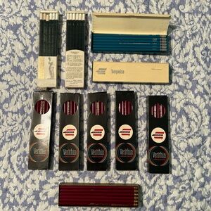 Lot of vintage drawing colored pencils